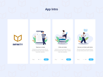 Bookstore app intro design logo logo bookstore online bookstore splash screen ui