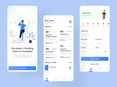 Task Manager Mobile App Ui Design app design app ui clean ui daily tasks design flat interface iphone list todo mobile app organize product design productivity task application task manager ui ux ui