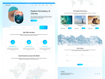 Travel Website Landing Page backpacking design landing landing isnpiration landing page marketing minimal minimal website ticket booking tour tour website travel travel booking travel website trip trip booking trip website web website