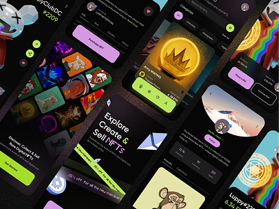 NFT Marketplace App UI adobe adobe xd app design ethereum figma marketplace nft nft marketplace nftart nfts opensea ui ux uxdesign