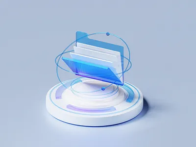Folder icon 3d icon illustration ui