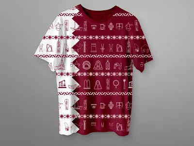 Qatar national day t shirt design illustration 3d animation branding character design graphic design illustration logo mobile motion graphics ui ux vector