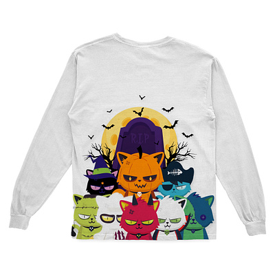 Halloween cats t-shirt design 3d animation branding character design graphic design illustration logo mobile motion graphics ui ux vector