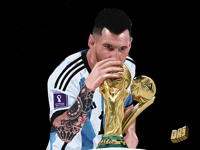 G.O.A.T argentina barca digitalart goat illustration messi procreate ps psg