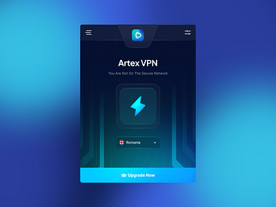 Artex VPN - Chrome Extention blue chrom plugin design chrome chrome extention chrome plugin clean concept dark dark chrome extention dark chrome plugin design plugin plugin design ui ux vpn