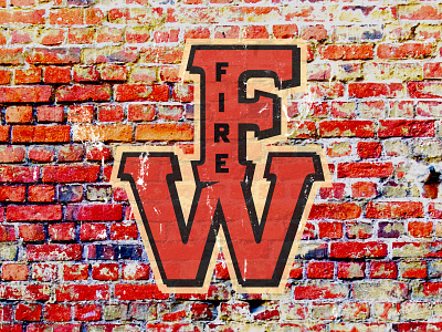 Letterman-Style Wordmark brand and identity design firefighter logo logo design