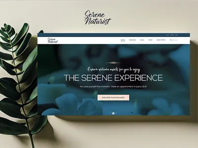 A Spa Salon Website Landing Page Design calm design graphic design landing page design minimal product design serene spa ui ui design uiux web design web page design