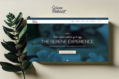 A Spa Salon Website Landing Page Design calm design graphic design landing page design minimal product design serene spa ui ui design uiux web design web page design