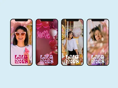 LalaLoons Identity balloons branding decor design graphic design happy identity lettering logo logo logotype loons smile vibes