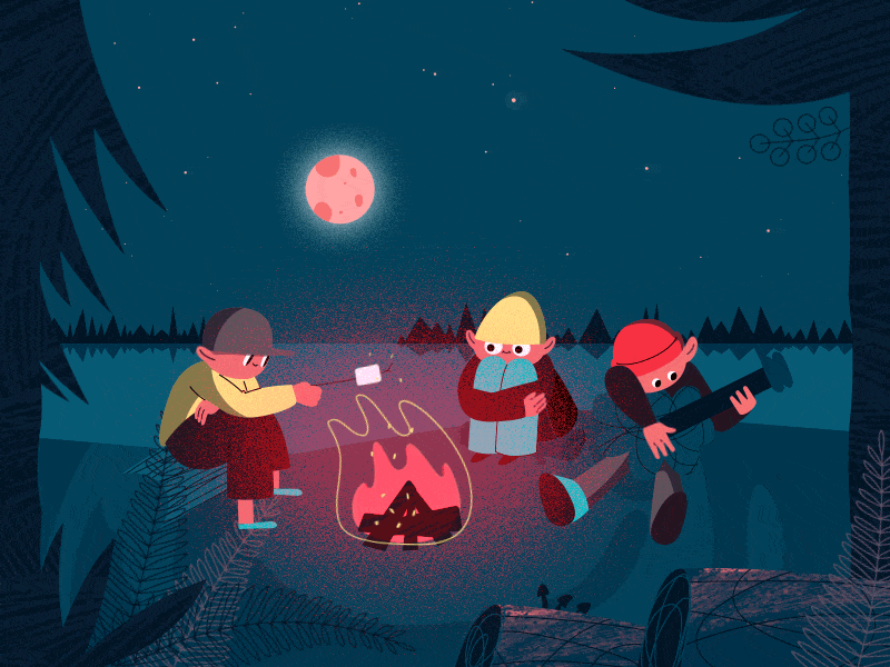 Summer Camp Animation after effects animation illu illustration motion graphics vector