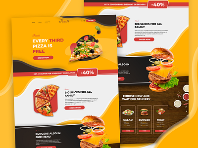Pizza restaurant Landing page Web design cafe web design cafe web site design food landing page design food web site graphic design landing page landing page design pizza pizza landing page design pizza restaurant pizza web site restaurant landing page restaurant web design ui ux uxui design web design web site web site design