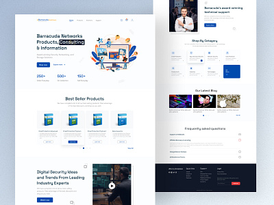 aBarracuda Solution- Landing page Design design e commerce header hero hero section homepage landingpage reseller website ui ui design uiux web webdesign website