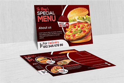 Food Postcard Template 2023 2023 advertisement business flyer corporate flyer creative design flyer design food postcard design graphic design house forsale illustration logo postcard postcard design postcard template professional social medeia banner