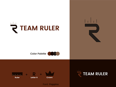 Ruler logo branding design graphic design logo