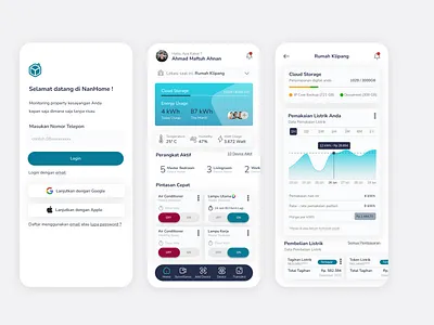 Nan Home UI Exploration - Internet of things clean design exploration figma iot smart home ui user experience user interface visual