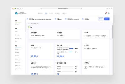 Korean CRM Dashboard UI Design campaign crm dashboard design digital management korean ui ux visual
