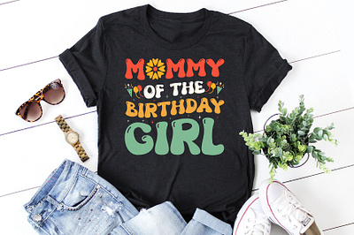 Mommy Of The Birthday Girl T-Shirt Design t shirt designs bundle