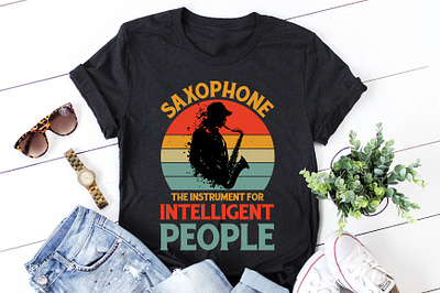 Saxophone The Instrument For Intelligent People T-Shirt Design graphic tees