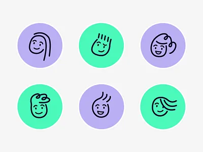 Newbie App Stickers branding character design characters design digital illustration doodles faces illustration illustrator people vector vector illustration