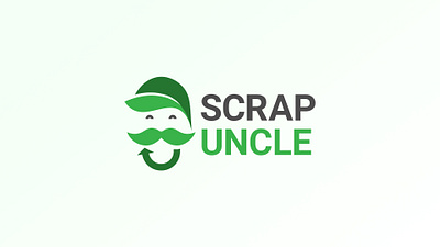 ScrapUncle - Online Kabadiwala | Logo Design app icon brand identity branding green logo happy face logo leafface logo minimal logo rebranding recycle logo scrapuncle shark tank india sustainable