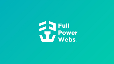 Full Power Webs - Logo Design bold logo brand identity branding draphicon full power webs letter f letter w lion face minimal logo minimal logo minimal logo design power logo stregth logo