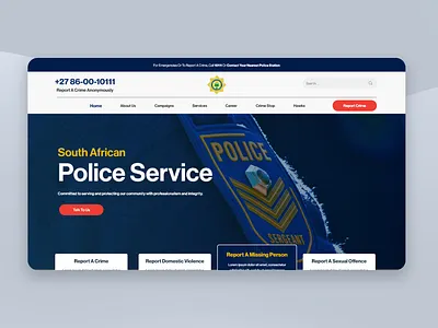 South African Police Website Concept branding design logo ui ux web design xd