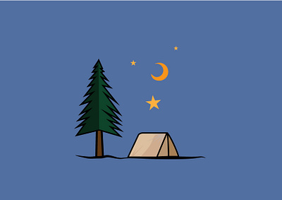 Night Camp illustration 3d animation art work branding digital art graphic design graphic work illustration logo logo illstration logo vectoe motion graphics night camp night camp illustration night camp vector ui vector