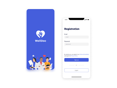 WellDoc App graphic design mobile ui ux