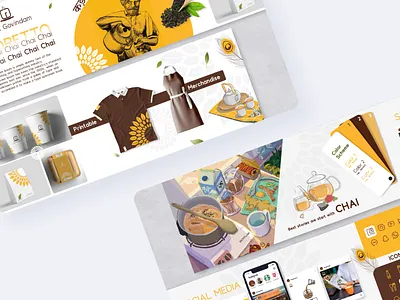 Stylescape for Chai Govindam 3d branding font graphic design logo styleguide stylescape