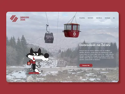 Sarajevo Cable Car Website Concept