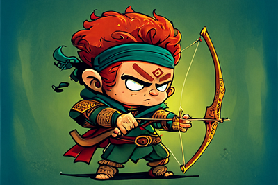 Archer archer art artwork bow cartoon character character design comic concept art cool cute design drawing game illustration nft tuny