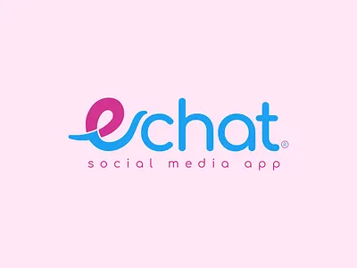 eChat Logo Branding app logo branding creative creative logo echat logo graphic design illustration logo logo design minimalist logo modern social media logo vector