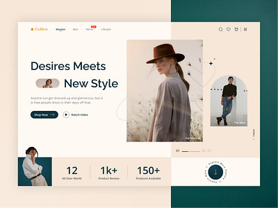 Fashion Website Concept application branding creative ui design food app graphic design graphics illustration logo mobile app ui motion graphics ui uiux vector website
