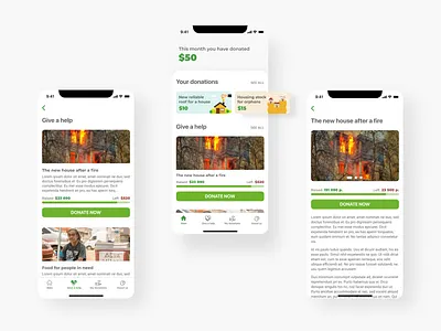 Charity App app charity design mobile ui