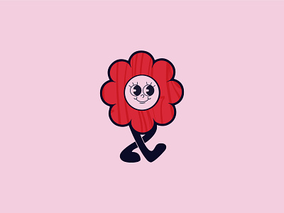 Be happy adobe illustrator color flower graphic design illustration retro vector