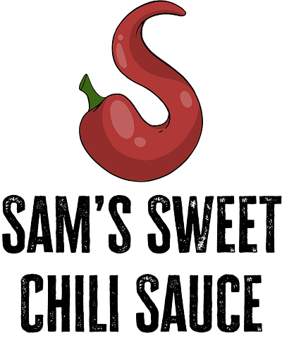 Sam's Sweet Chili Sauce Co. advertising branding graphic design illustration logo marketing print design rebranding typography