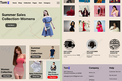 Fahion Ui Website Design design e commerce fas figma landing page logo ui web page