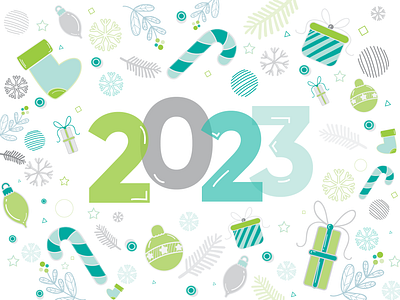 Happy New Year! design illustration postcard vector