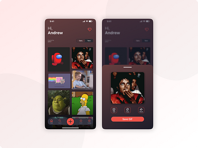 Gif Maker App UI Design app app design gif interface design ios iphone layout product design ui uiux ux
