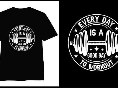 Gym t shirt design typography