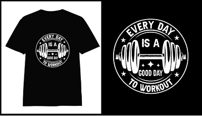 Gym t shirt design typography