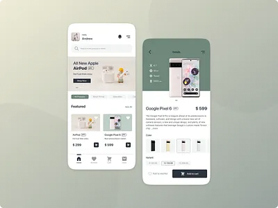 E-commerce App UI Design app design e commerce gadget app interface design product design ui uiux ux