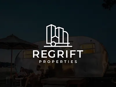REGRIFT PROPERTIES LOGO DESIGN brand identity branding design graphic design illustration logo logo branding properties real estate rv