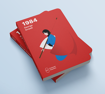 Modern literature book covers: 1984 design flat graphic design illustration minimal vector