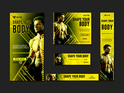 Website Banner Design ads advertising banner banner ads banner design banners body fitness design fitness graphic designer gym gym banner header nft socialmedia web web banner web banner ad web banner design