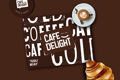 Cafe Delight's Branding & Packaging Design - Cafe branding graphic design logo