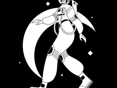 Astronaut astronaut graphic design illustration line art monochrome vector