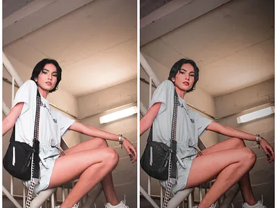 Photo Retouched Series #10 "Stairwell Model" love