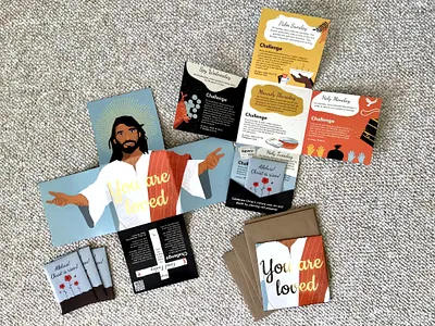 Cross Square Fold - Easter Challenge bible brochure cross design digital art easter fold god good friday illustration jesus christ seeds story texture vector