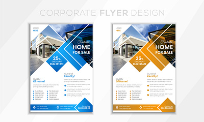 Corporate Business Real estate Flyer poster folder brochure. corporate cover graphic design
